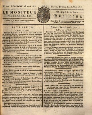 Le Moniteur westphalien = Westphälischer Moniteur (Le Moniteur westphalien) Sonntag 25. April 1813