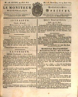 Le Moniteur westphalien = Westphälischer Moniteur (Le Moniteur westphalien) Donnerstag 29. April 1813