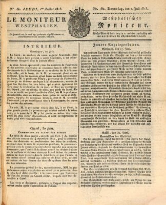 Le Moniteur westphalien = Westphälischer Moniteur (Le Moniteur westphalien) Donnerstag 1. Juli 1813