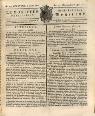 Le Moniteur westphalien = Westphälischer Moniteur (Le Moniteur westphalien) Sonntag 18. Juli 1813