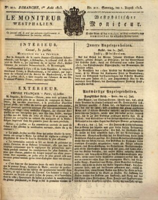 Le Moniteur westphalien = Westphälischer Moniteur (Le Moniteur westphalien) Sonntag 1. August 1813