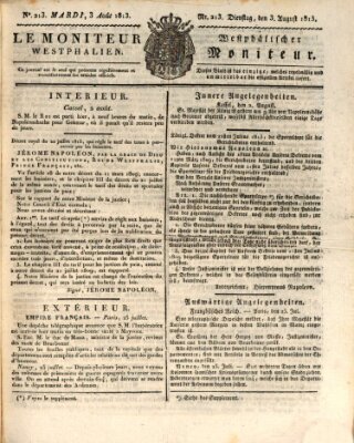 Le Moniteur westphalien = Westphälischer Moniteur (Le Moniteur westphalien) Dienstag 3. August 1813