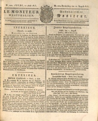 Le Moniteur westphalien = Westphälischer Moniteur (Le Moniteur westphalien) Donnerstag 12. August 1813