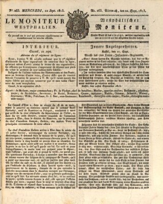 Le Moniteur westphalien = Westphälischer Moniteur (Le Moniteur westphalien) Mittwoch 22. September 1813