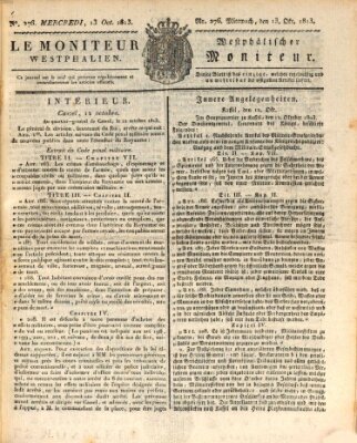 Le Moniteur westphalien = Westphälischer Moniteur (Le Moniteur westphalien) Mittwoch 13. Oktober 1813