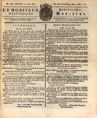 Le Moniteur westphalien = Westphälischer Moniteur (Le Moniteur westphalien) Donnerstag 21. Oktober 1813