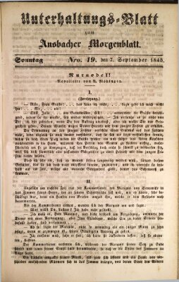 Ansbacher Morgenblatt für Stadt und Land (Ansbacher Morgenblatt) Sonntag 7. September 1845