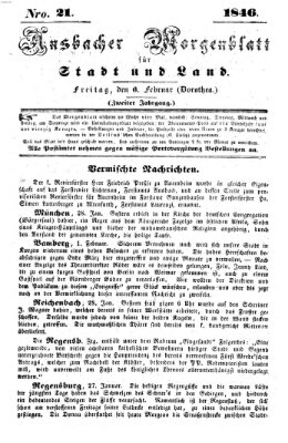 Ansbacher Morgenblatt für Stadt und Land (Ansbacher Morgenblatt) Freitag 6. Februar 1846