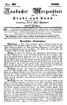 Ansbacher Morgenblatt für Stadt und Land (Ansbacher Morgenblatt) Sonntag 8. März 1846