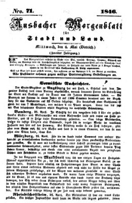 Ansbacher Morgenblatt für Stadt und Land (Ansbacher Morgenblatt) Mittwoch 6. Mai 1846