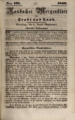 Ansbacher Morgenblatt für Stadt und Land (Ansbacher Morgenblatt) Dienstag 4. August 1846