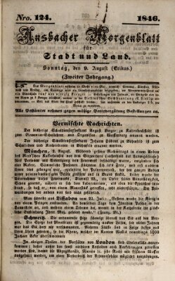 Ansbacher Morgenblatt für Stadt und Land (Ansbacher Morgenblatt) Sonntag 9. August 1846