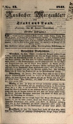 Ansbacher Morgenblatt für Stadt und Land (Ansbacher Morgenblatt) Freitag 22. Januar 1847