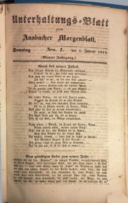 Ansbacher Morgenblatt für Stadt und Land (Ansbacher Morgenblatt) Sonntag 2. Januar 1848