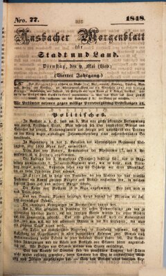 Ansbacher Morgenblatt für Stadt und Land (Ansbacher Morgenblatt) Dienstag 9. Mai 1848