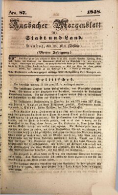 Ansbacher Morgenblatt für Stadt und Land (Ansbacher Morgenblatt) Dienstag 23. Mai 1848