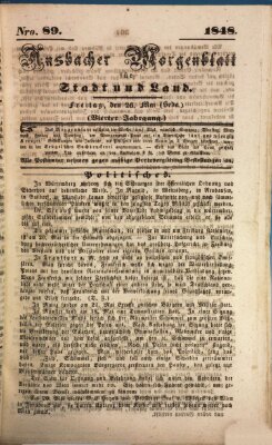 Ansbacher Morgenblatt für Stadt und Land (Ansbacher Morgenblatt) Freitag 26. Mai 1848