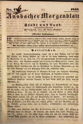 Ansbacher Morgenblatt für Stadt und Land (Ansbacher Morgenblatt) Mittwoch 19. Juli 1848