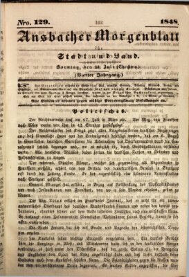 Ansbacher Morgenblatt für Stadt und Land (Ansbacher Morgenblatt) Sonntag 23. Juli 1848