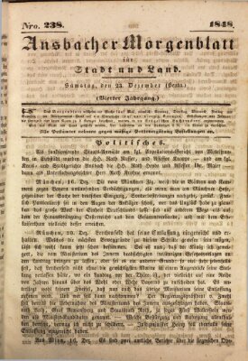 Ansbacher Morgenblatt für Stadt und Land (Ansbacher Morgenblatt) Samstag 23. Dezember 1848