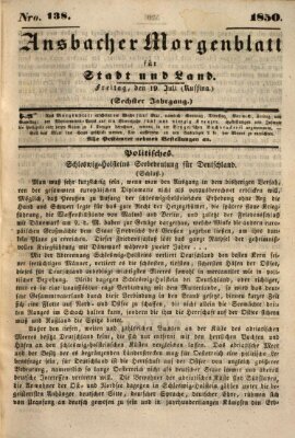 Ansbacher Morgenblatt für Stadt und Land (Ansbacher Morgenblatt) Freitag 19. Juli 1850