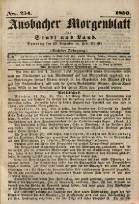 Ansbacher Morgenblatt für Stadt und Land (Ansbacher Morgenblatt) Sonntag 29. Dezember 1850