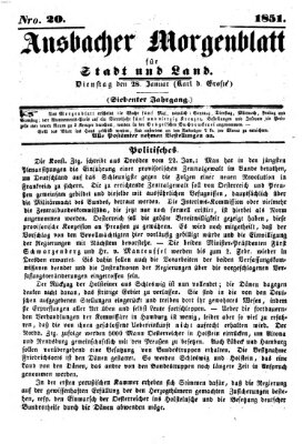 Ansbacher Morgenblatt für Stadt und Land (Ansbacher Morgenblatt) Dienstag 28. Januar 1851