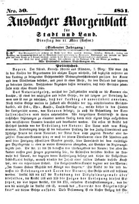 Ansbacher Morgenblatt für Stadt und Land (Ansbacher Morgenblatt) Dienstag 11. März 1851