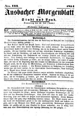 Ansbacher Morgenblatt für Stadt und Land (Ansbacher Morgenblatt) Samstag 26. Juli 1851