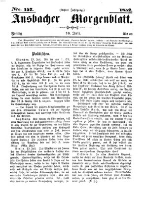 Ansbacher Morgenblatt Freitag 30. Juli 1852