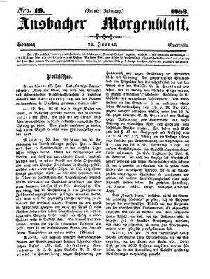 Ansbacher Morgenblatt Sonntag 23. Januar 1853