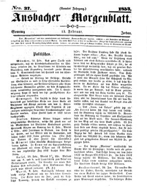 Ansbacher Morgenblatt Sonntag 13. Februar 1853