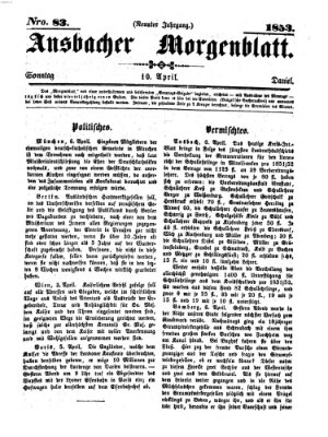 Ansbacher Morgenblatt Sonntag 10. April 1853