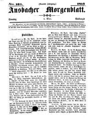 Ansbacher Morgenblatt Sonntag 1. Mai 1853