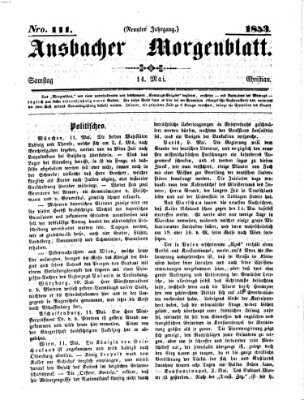 Ansbacher Morgenblatt Samstag 14. Mai 1853