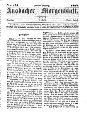 Ansbacher Morgenblatt Samstag 2. Juli 1853