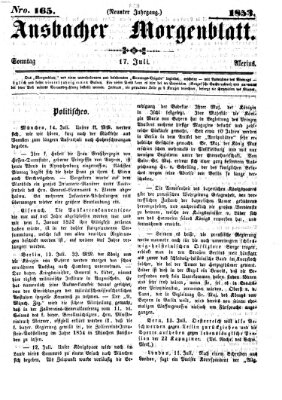 Ansbacher Morgenblatt Sonntag 17. Juli 1853