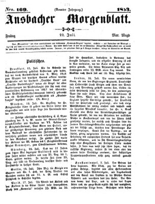 Ansbacher Morgenblatt Freitag 22. Juli 1853