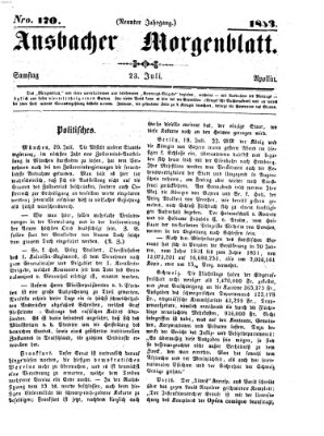 Ansbacher Morgenblatt Samstag 23. Juli 1853