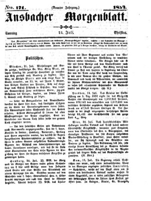 Ansbacher Morgenblatt Sonntag 24. Juli 1853