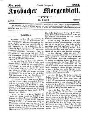 Ansbacher Morgenblatt Freitag 26. August 1853