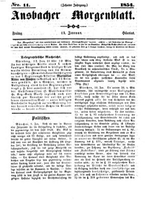 Ansbacher Morgenblatt Freitag 13. Januar 1854