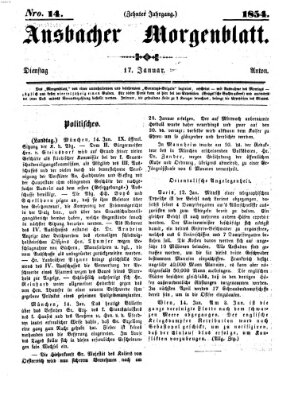 Ansbacher Morgenblatt Dienstag 17. Januar 1854