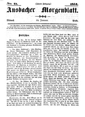 Ansbacher Morgenblatt Mittwoch 18. Januar 1854