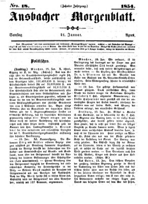 Ansbacher Morgenblatt Samstag 21. Januar 1854