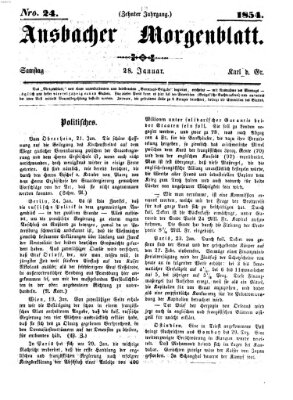 Ansbacher Morgenblatt Samstag 28. Januar 1854