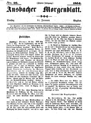 Ansbacher Morgenblatt Dienstag 31. Januar 1854