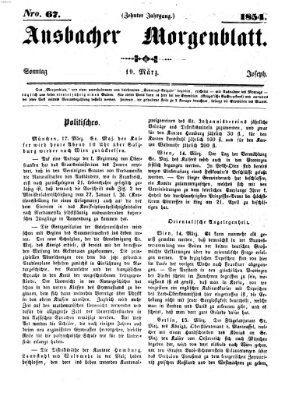 Ansbacher Morgenblatt Sonntag 19. März 1854