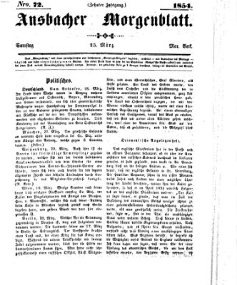 Ansbacher Morgenblatt Samstag 25. März 1854