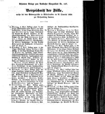 Ansbacher Morgenblatt Sonntag 7. Mai 1854